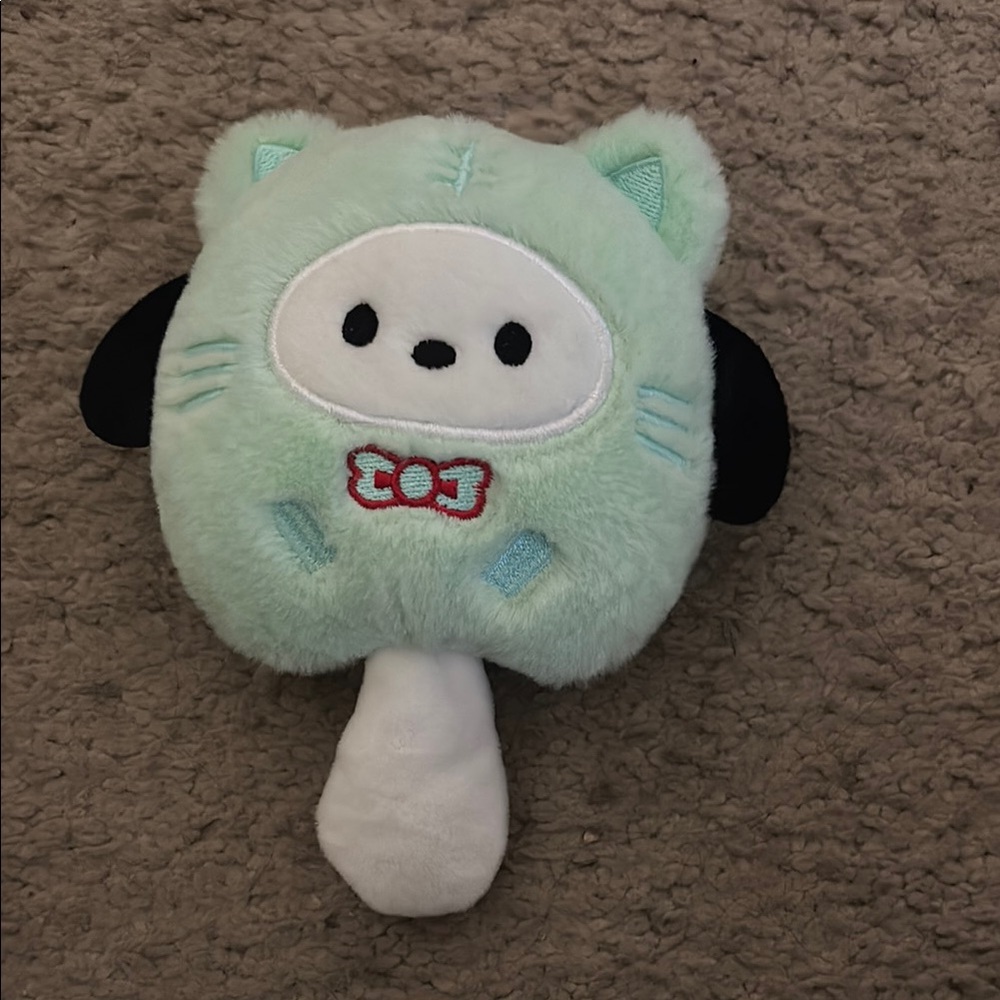 Sanrio Green and Black Cat Plush Toy $3